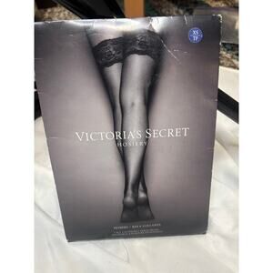 Victoria’s Secret Lace Top Blue Fishnet Thigh Highs SZ XS
